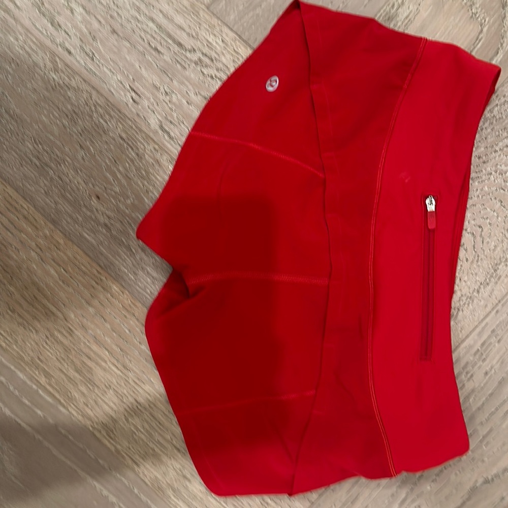 Women’s Lululemon Red Running shorts “2.5